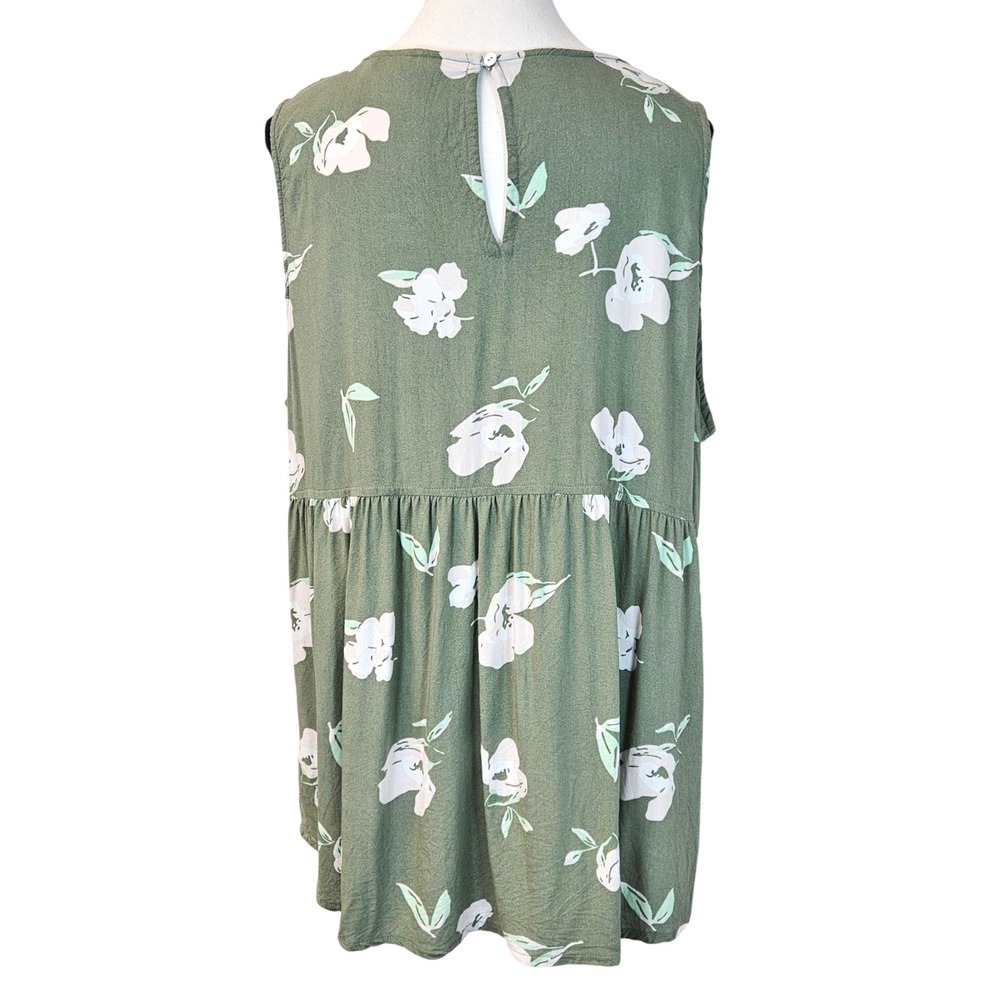 Mountain Khakis Kelly Tank Dress XL Sage Green Floral Rayon Sleeveless Relaxed - Picture 3 of 9
